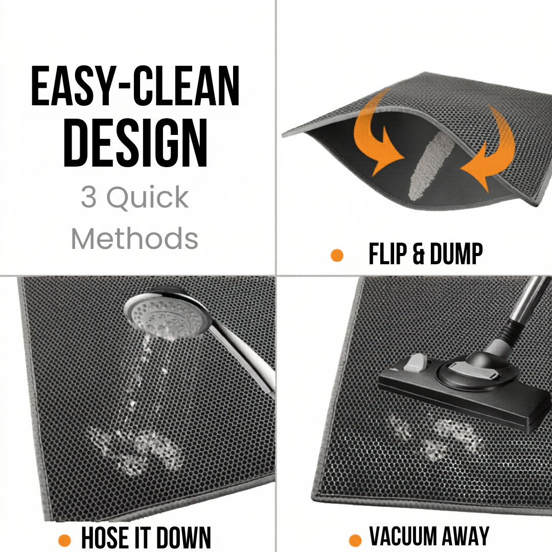 Double Layer Honeycomb Cat Litter Mat – Waterproof Non-Slip EVA Pad