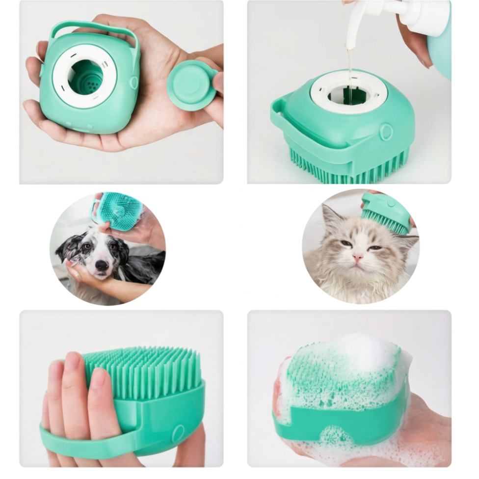 7-in-1 Pet Grooming Kit – Self-Cleaning Brush, Nail Clipper, Flea Comb, Bath & Dental Care Tools