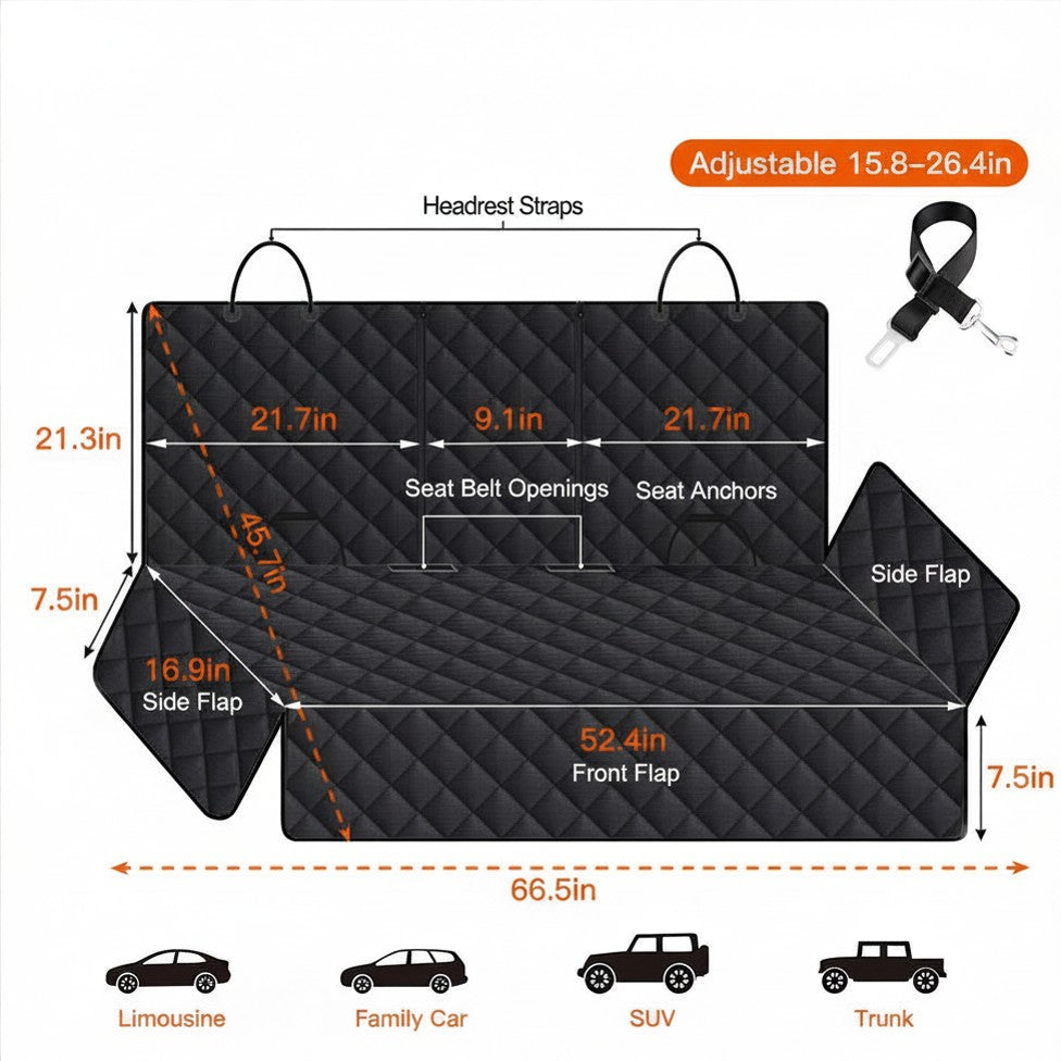 Dog Car Seat Protector – Waterproof & Scratchproof Mat
