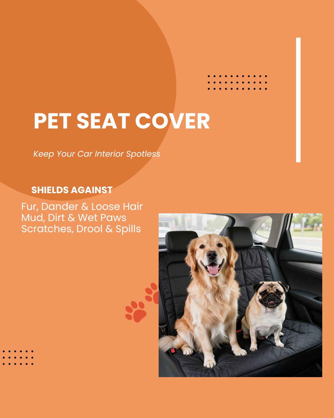 Dog Car Seat Protector – Waterproof & Scratchproof Mat
